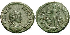 1 Follis /  AE3 Imperio romano de Occidente (285-476) Bronce Arcadio (377-408)