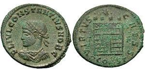 1 Follis /  AE3 Imperio romano de Occidente (285-476) Bronce Constancio II (317 - 361)