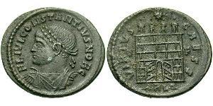 1 Follis /  AE3 Imperio romano de Occidente (285-476) Bronce Constancio II (317 - 361)