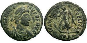 1 Follis /  AE3 Imperio romano de Occidente (285-476) Bronce Graciano (359-383)