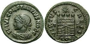 1 Follis /  AE3 Imperio romano de Occidente (285-476) Bronce Constancio II (317 - 361)