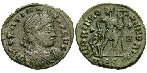 1 Follis /  AE3 Imperio romano de Occidente (285-476) Bronce Graciano (359-383)