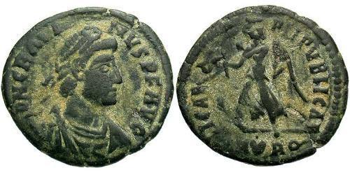 1 Follis /  AE3 Imperio romano de Occidente (285-476) Bronce Graciano (359-383)