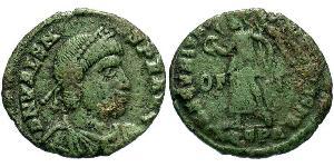 1 Follis /  AE3 Byzantine Empire (330-1453) Bronze Valens (328-378)