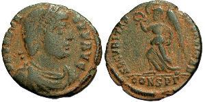 1 Follis /  AE3 Byzantine Empire (330-1453) Bronze Valens (328-378)