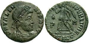 1 Follis /  AE3 Byzantine Empire (330-1453) Bronze Valens (328-378)