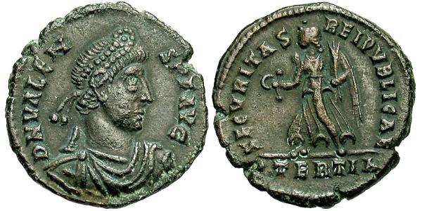 1 Follis /  AE3 Byzantine Empire (330-1453) Bronze Valens (328-378)