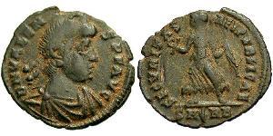 1 Follis /  AE3 Empire byzantin (330-1453) Bronze Valens (328-378)
