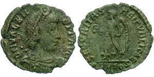 1 Follis /  AE3 Empire byzantin (330-1453) Bronze Valens (328-378)