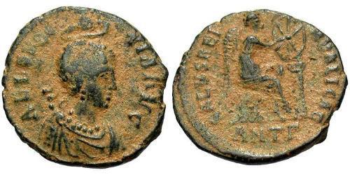 1 Follis /  AE3 Empire byzantin (330-1453) Bronze Aelia Eudoxie (?-404)