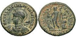 1 Follis /  AE3 Empire romain (27BC-395) Bronze Licinius II (315-326)