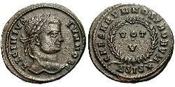 1 Follis /  AE3 Empire romain (27BC-395) Bronze Licinius II (315-326)