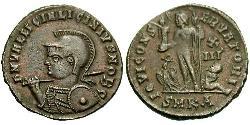 1 Follis /  AE3 Empire romain (27BC-395) Bronze Licinius II (315-326)