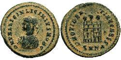 1 Follis /  AE3 Empire romain (27BC-395) Bronze Licinius II (315-326)