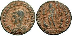 1 Follis /  AE3 Empire romain (27BC-395) Bronze Licinius II (315-326)