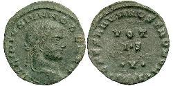 1 Follis /  AE3 Empire romain (27BC-395) Bronze Licinius II (315-326)