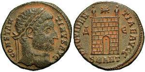 1 Follis /  AE3 Empire romain (27BC-395) Bronze Constantin I (272 - 337)