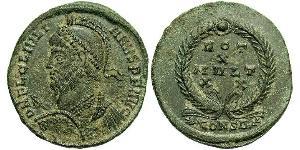 1 Follis /  AE3 Empire romain (27BC-395) Bronze Julien II  (331-363)