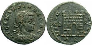 1 Follis /  AE3 Empire romain (27BC-395) Bronze Licinius II (315-326)