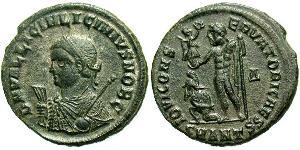 1 Follis /  AE3 Empire romain (27BC-395) Bronze Licinius II (315-326)