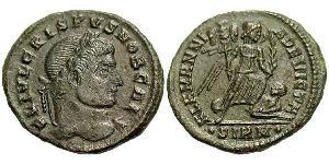 1 Follis /  AE3 Empire romain (27BC-395) Bronze Crispus (305 - 326)