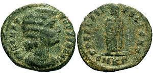 1 Follis /  AE3 Empire romain (27BC-395) Bronze Fausta (289-326)