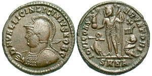 1 Follis /  AE3 Empire romain (27BC-395) Bronze Licinius II (315-326)