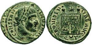 1 Follis /  AE3 Empire romain (27BC-395) Bronze Constantin I (272 - 337)