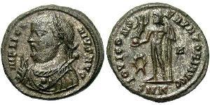 1 Follis /  AE3 Empire romain (27BC-395) Bronze Licinius I (265-324)