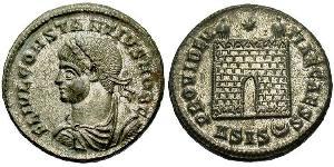 1 Follis /  AE3 Empire romain (27BC-395) Bronze Constance II (317 - 361)