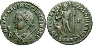 1 Follis /  AE3 Empire romain (27BC-395) Bronze Licinius II (315-326)