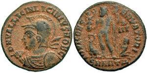 1 Follis /  AE3 Empire romain (27BC-395) Bronze Licinius II (315-326)