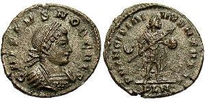 1 Follis /  AE3 Empire romain (27BC-395) Bronze Crispus (305 - 326)