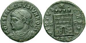 1 Follis /  AE3 Empire romain (27BC-395) Bronze Constance II (317 - 361)