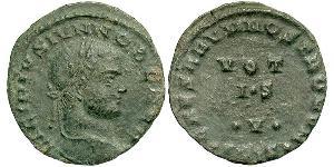 1 Follis /  AE3 Empire romain (27BC-395) Bronze Licinius II (315-326)