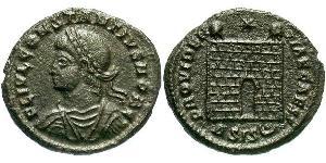 1 Follis /  AE3 Empire romain (27BC-395) Bronze Constance II (317 - 361)