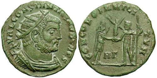 1 Follis /  AE3 Empire romain (27BC-395) Bronze Constantin I (272 - 337)