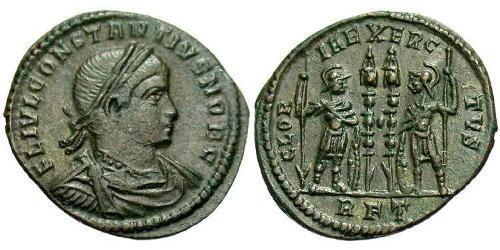 1 Follis /  AE3 Empire romain (27BC-395) Bronze Constance II (317 - 361)