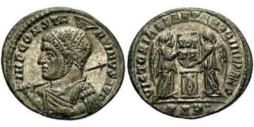 1 Follis /  AE3 Empire romain (27BC-395) Bronze Constantin I (272 - 337)