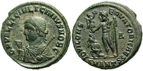 1 Follis /  AE3 Empire romain (27BC-395) Bronze Licinius II (315-326)