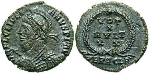 1 Follis /  AE3 Empire romain (27BC-395) Bronze Julien II  (331-363)