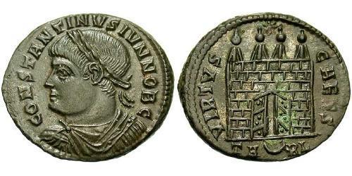 1 Follis /  AE3 Empire romain (27BC-395) Bronze Constance II (317 - 361)