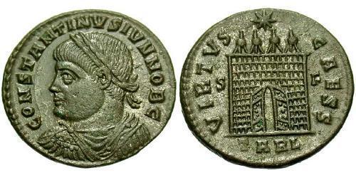 1 Follis /  AE3 Empire romain (27BC-395) Bronze Constance II (317 - 361)