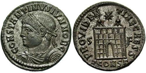 1 Follis /  AE3 Empire romain (27BC-395) Bronze Constance II (317 - 361)