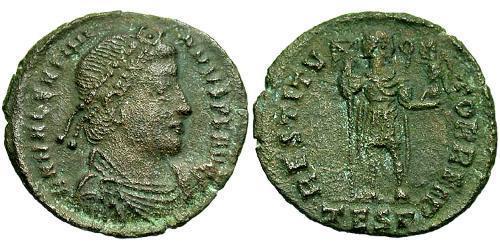 1 Follis /  AE3 Empire romain (27BC-395) Bronze Valentinien I (321-375)