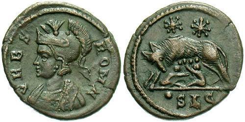 1 Follis /  AE3 Empire romain (27BC-395) Bronze Constantin I (272 - 337)