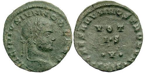 1 Follis /  AE3 Empire romain (27BC-395) Bronze Licinius II (315-326)