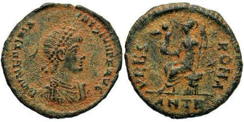 1 Follis /  AE3 Empire romain (27BC-395) Bronze Valentinien II (371-392)