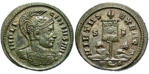 1 Follis /  AE3 Empire romain (27BC-395) Bronze Licinius I (265-324)