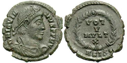 1 Follis /  AE3 Empire romain (27BC-395) Bronze Jovien (331- 364)